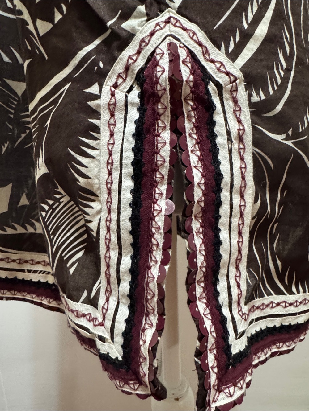 Tory Burch Brown Tropical Palms Tunic - Picture 11 of 12